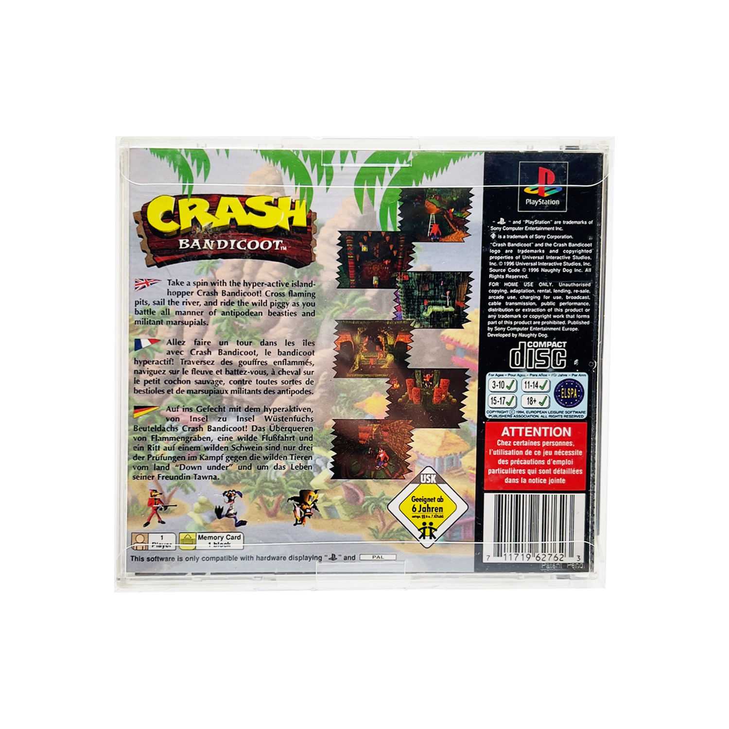 Boitiers de Protection Crystal Box de Jeux Playstation 1