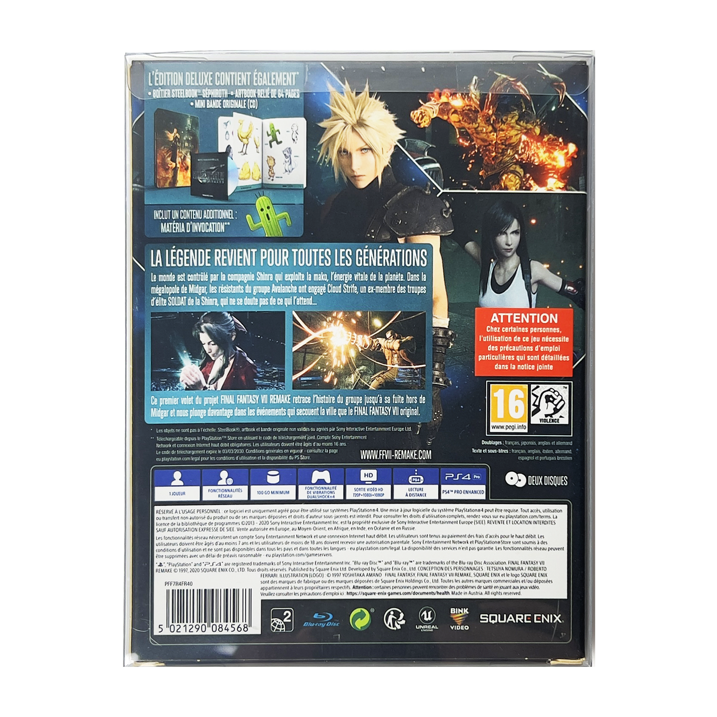 Boitier de protection Crystal box pour Final Fantasy VII Edition Deluxe